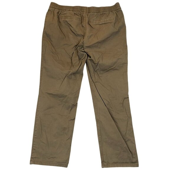 Old Navy Women's Casual Pants Size 12 Brown Drawstring Pull On Straight Travel - Picture 2 of 10